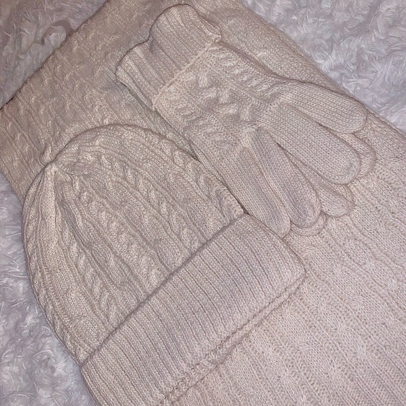 ✨White Scarf knitting wool Set Cold Weather Hat and scarves sets for women✨ - Picture 5 of 9